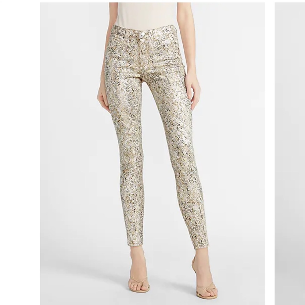 Express Skinny Snakeskin Jeans